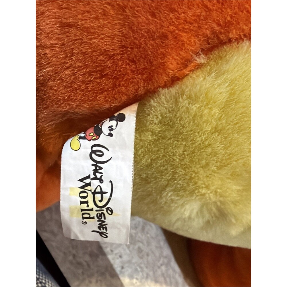 Disney World Plush Tigger Stuffed Animal Toy Orange Yellow Pink Nose Large 16" - Picture 5 of 6